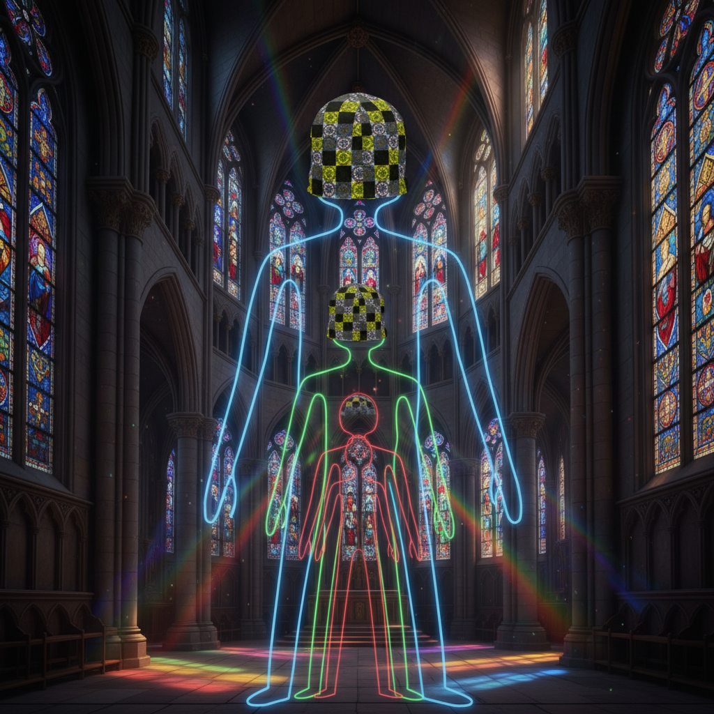 sunset glitch beanie