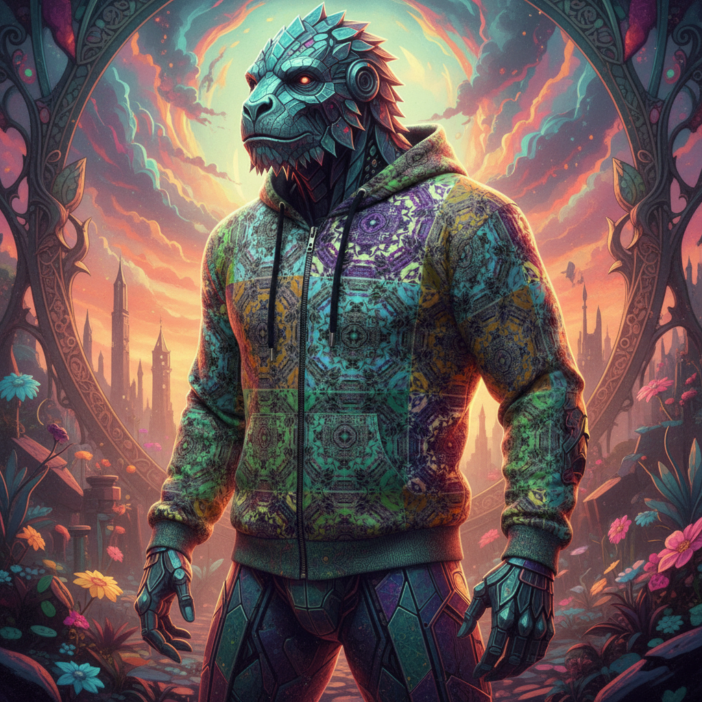 licorice lichen zip hoodie